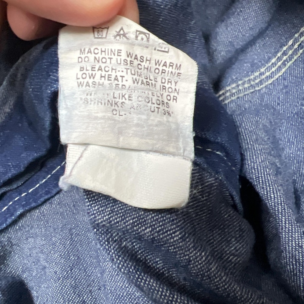 Key Imperial Bib Overalls Mens 52x30 Blue Denim Relaxed Fit Big Tall Workwear - Picture 8 of 16